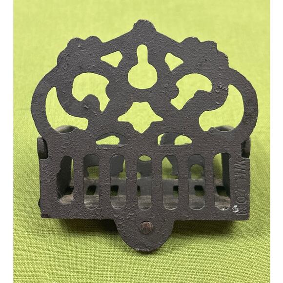 Wilton Cast Iron Double Pocket & Single Pocket Match Holders Wall Hangings Vtg - Picture 9 of 9